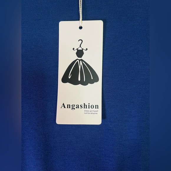 Blue Long-Sleeve Maxi Dress by Angashion - Picture 5 of 15